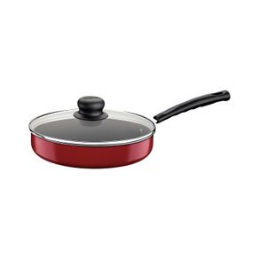 Sartén Recta Tramontina en Aluminio con Revestimiento Interno con Antiadherente Starflon Max y Externo de Poliéster Rojo 22 cm