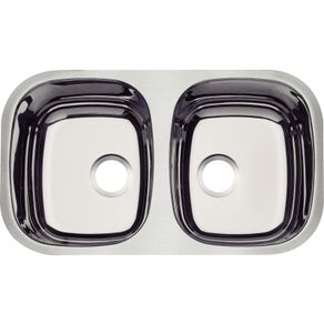 Cubeta Bajo Poner Tramontina Isis 2C 34 BL en acero inoxidable Alto Brilho 77x45 cm