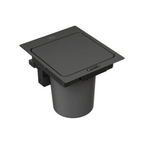 Basurero de empotrar con sensor Tramontina Design Collection de acero inoxidable black matte con balde plástico de 5 L