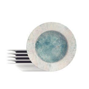 Kit Prato Raso Tramontina Fluorita em Porcelana Decorada 23 cm 06 Peças