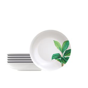 Kit Plato Tramontina Graziela en Porcelana Decorada 21 cm 06 Piezas