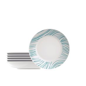 Kit Plato Hondo Tramontina Clarice en Porcelana Decorada 21 cm 06 Piezas