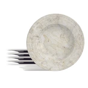 Kit Plato Raso Tramontina Sophia en Porcelana Decorada 27 cm 06 Piezas