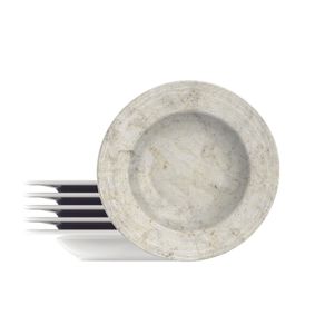 Kit Plato Tramontina Travertino en Porcelana Decorada 23 cm 06 Piezas