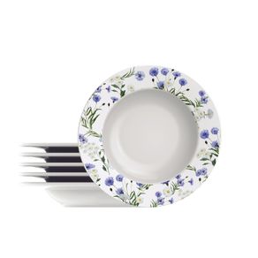 Kit Plato Tramontina Ana Alice en Porcelana Decorada 23 cm 06 Piezas