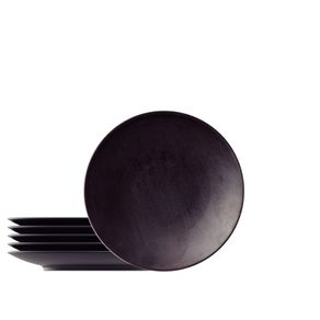 Kit Plato Postre Tramontina Hematita en Porcelana Decorada 21 cm 06 Piezas