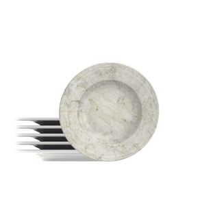 Kit Plato Tramontina Travertino en Porcelana Decorada 21 cm 06 Piezas