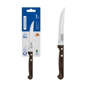 Cuchillo para Asado y Frutas Tramontina Polywood con Lámina de Acero Inoxidable y Mango de Madera Tratada Castaño 5