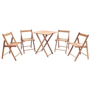 Conjunto Dobravel Lille 3 Pcs Teca Natural