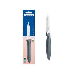 Cuchillo para Legumbres y Frutas Tramontina Plenus con Lámina en Acero Inoxidable y Mango de Polipropileno Gris 3