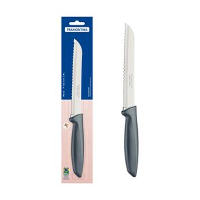 Cuchillo para Pan Tramontina Plenus con Lámina en Acero Inoxidable y Mango de Polipropileno Gris 7