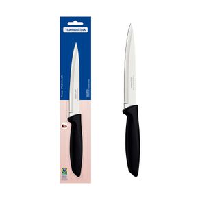 Cuchillo Utility Tramontina Plenus con Lámina en Acero Inoxidable y Mango de Polipropileno Negro 6