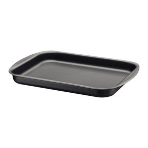 Asadera Rectangular Rasa Tramontina Brasil en Aluminio con Revestimiento Interno y Externo Antiadherente Starflon Max Grafito 34 cm 2,9 L