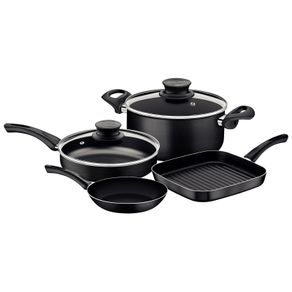 Batería de Cocina Tramontina Paris en Aluminio con Revestimiento Interno y Externo Antiadherente Starflon Max Negro 06 Piezas