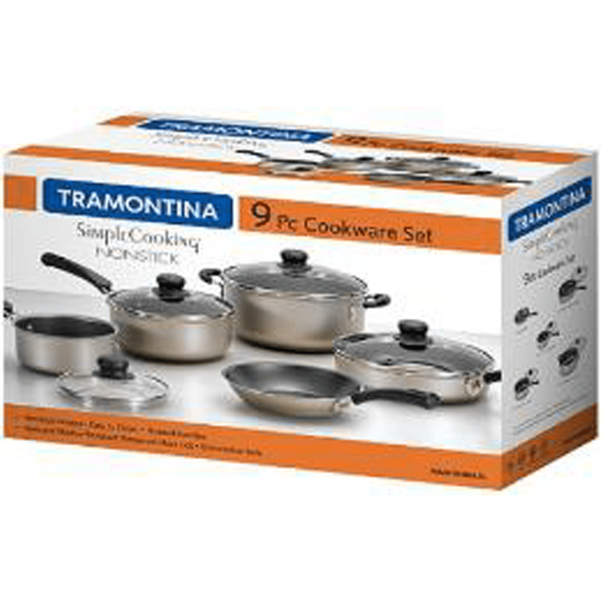 Batería de Cocina Tramontina 9 Piezas de Aluminio
