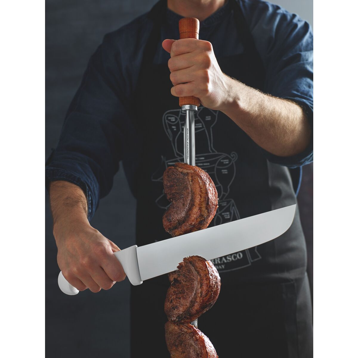 Cuchillo para Carne 12 Tramontina Profesional con Lámina en Acero  Inoxidable y Mango en Polipropileno Blanco - Tramontina Store