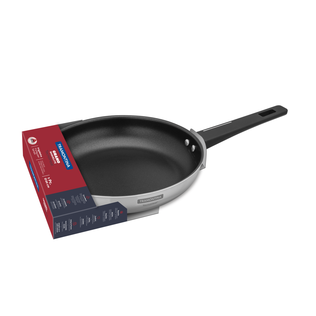 Sartén de acero inoxidable, sartén para cocinar, mango ergonómico con doble  boquilla, sartén antiadherente para asar carne para Cocina de Inducción  Pequeño mayimx sartén para huevos